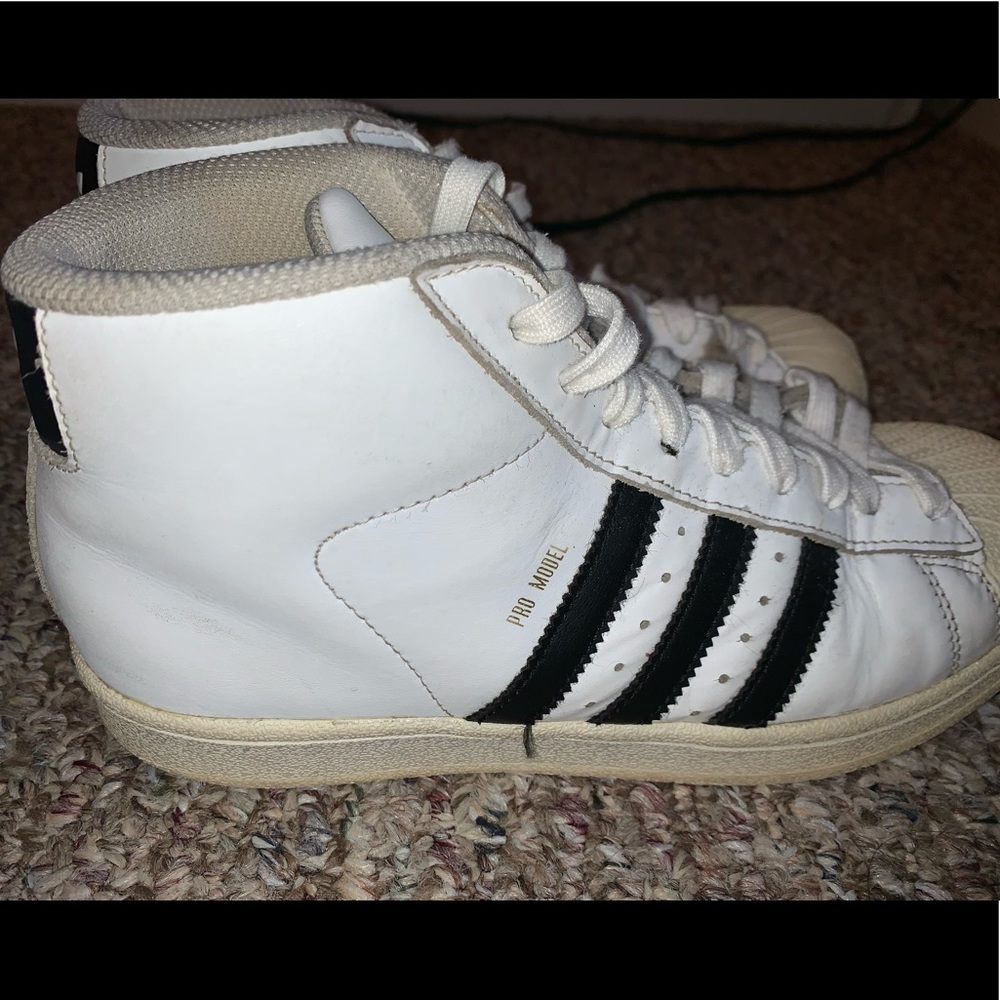 high top adidas superstars